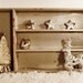 Vintage Wooden Cutlery Tray Desk Organizer with Chippy Gray Paint