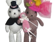 CHRISTENING Party Bunnies PDF Email Knit PATTERN