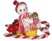 Snow Child on Christmas SLEIGH Pdf Email Knit PATTERN