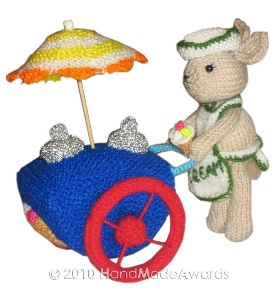 Bunny's Ice-Cream Car PDF Email KNIT PATTERN