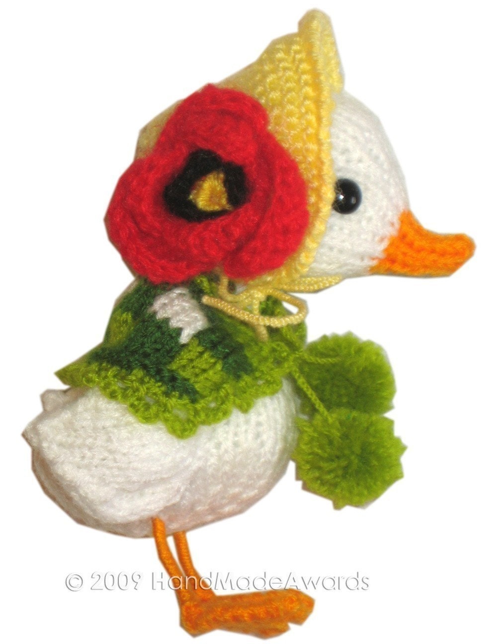 Adorable Mom GOOSE with EASTER Eggs Pdf Email Knit PATTERN