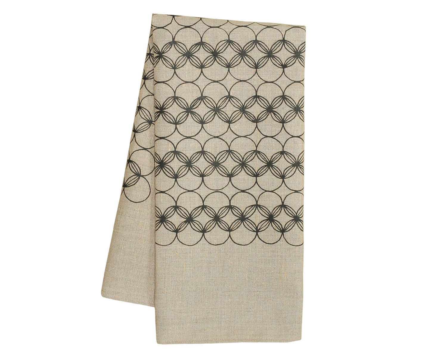 Natural Circles Tea Towel