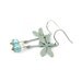 Blue Dragonfly Earrings Sky Blue Patina Blue Czech Glass Crystal Clear Crystal Swarovski Silver Beaded Wire