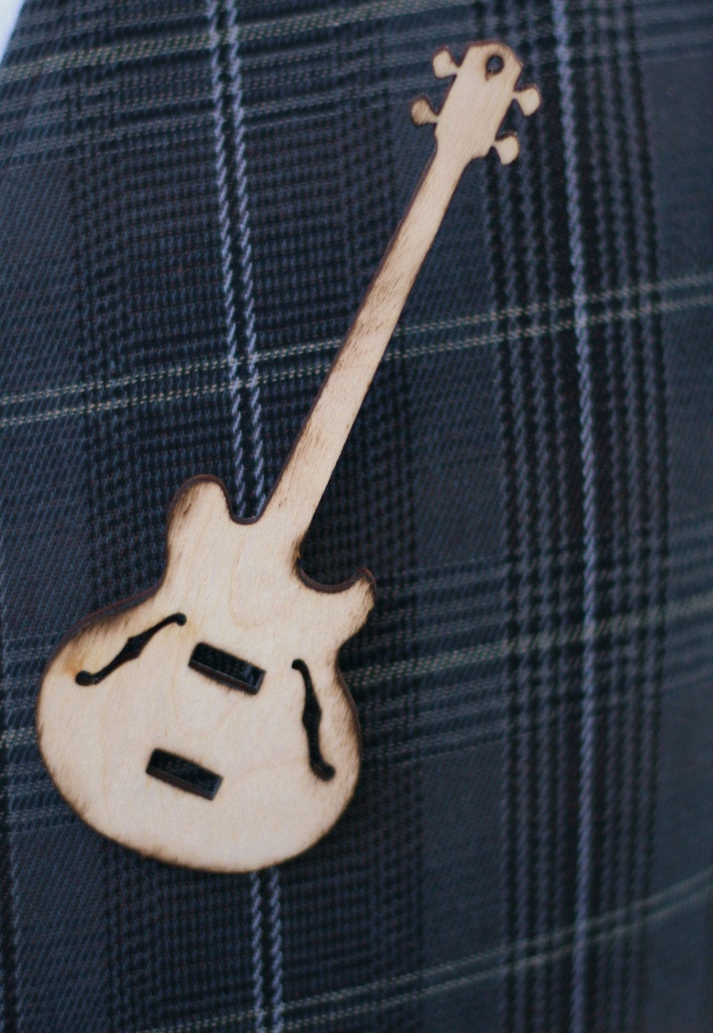 Wood Guitar Wedding Pin Boutonniere Best Man Groomsmen Groom Rustic Modern Rock Star PUNK Alternative