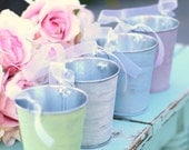 SET of 12 Custom Favor Tins Wedding Reception Ceremony Buckets Decorations