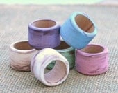 50 You Pick The Color Wood Napkin Rings For Your DIY Wedding Distressed Finish