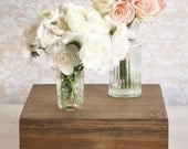 Rustic Chic Engraved Wood Cake Stand (item E10303)