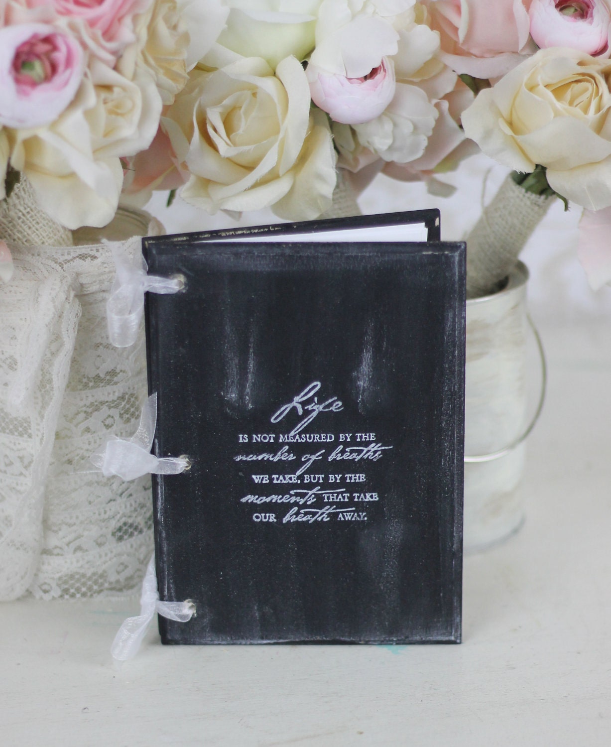 Bridal Shower Guest Book Rustic Chic Wedding Decor (item P10279)