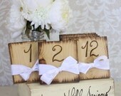 Rustic Table Numbers Shabby Chic Wedding Decor