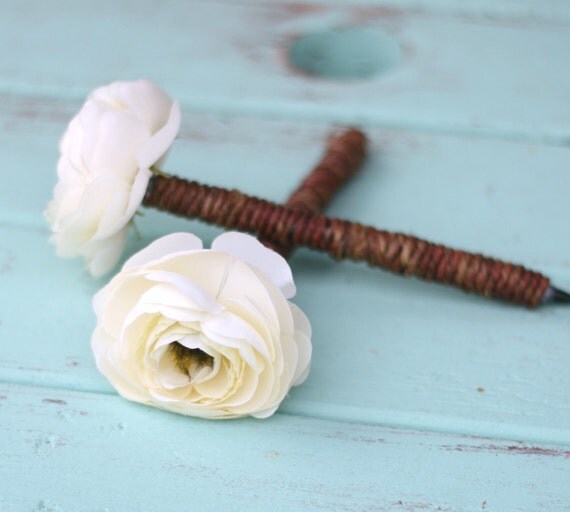 Guest Book Pen Rustic Wedding Decor SET of 2 (item F10280)