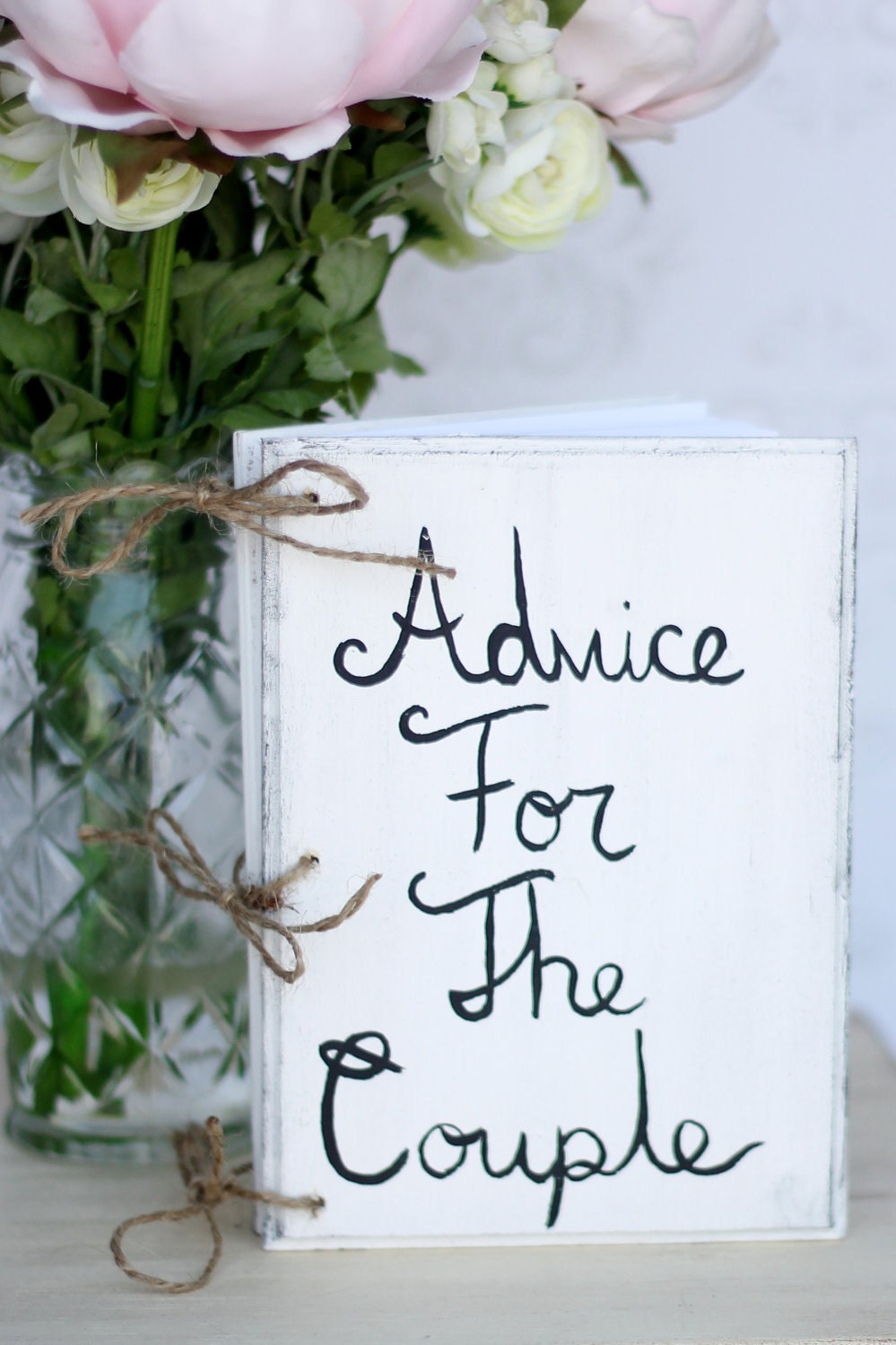 Wedding Guest Book Advice For The Couple Shabby Chic Decor (item P10188)