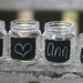 Upcycled Glass Jars With Chalkboard Fronts Tea Light Candle  Holder Rustic Woodland Wedding
