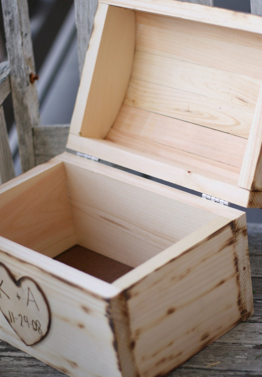 Large Personalized Wedding Card Box Rustic Decor (item E10170)