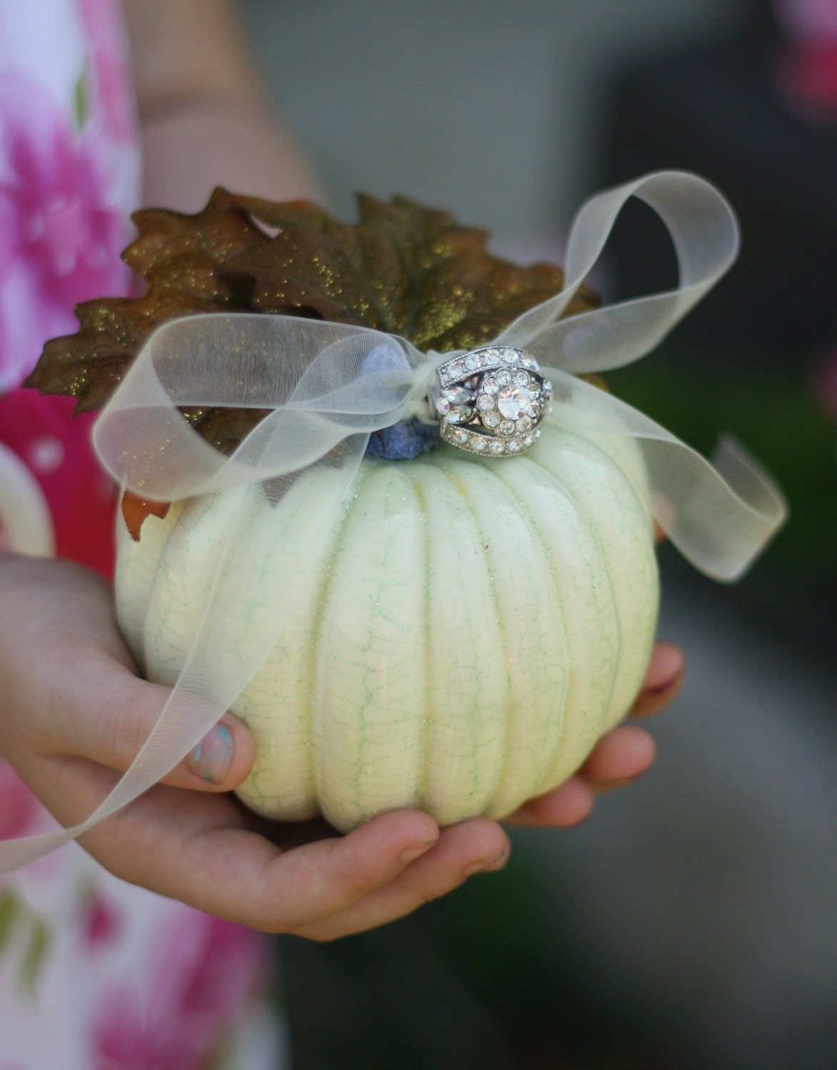 Ring Bearer Pillow Fall Pumpkin