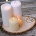 LARGE set of 12 Personalized Custom Engraved Heart and Arrow Wood Tree Slice Wedding Centerpiece