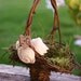 Rustic Flower Girl Basket Vintage Inspired Paper Roses Personalized Engraved Wood Heart Charm