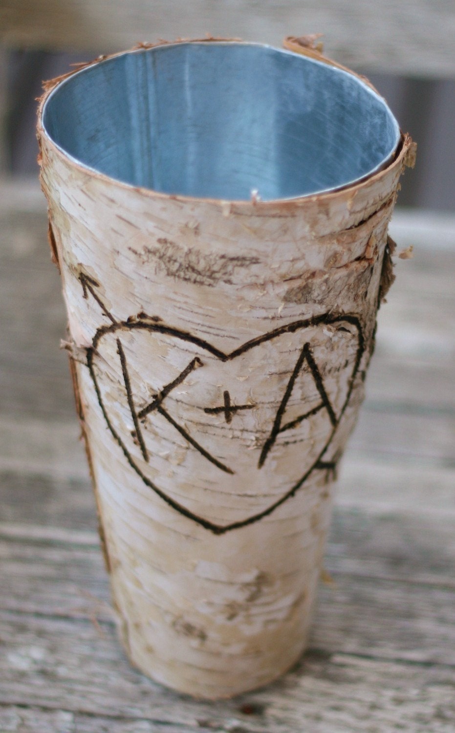 Personalized Birch Vase  (item E10189)