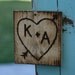 Rustic Old Barn Wood Heart And Arrow Personalized Wedding Sign (item E10193)