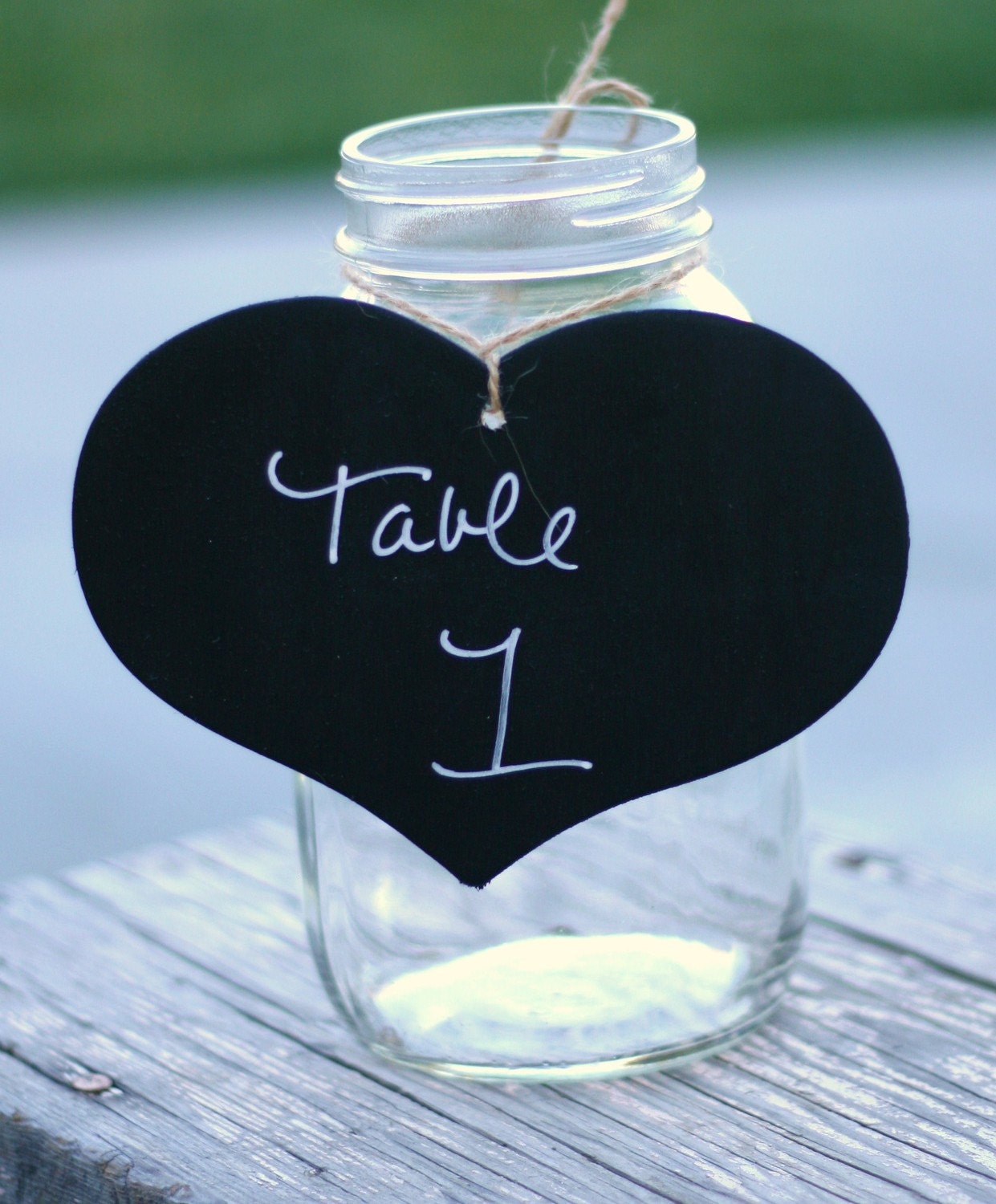 SET of 12 DIY Chalkboard Heart Centerpiece Decorations (item D10103)