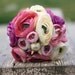 Bride Bouquet Cream Ivory Pink Peony Peonies Ranunculus Stems Wrapped In Grapevines