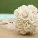 Woodland Romantic Vintage Inspired Ornate Paper Creamy White Ivory Roses Bride Bouquet