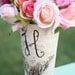Personalized Birch Bark Wood Vase Rustic Home Decor (item E10290)