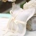 Shabby Chic Ring Bearer Pillow Rustic Burlap Vintage Inspired