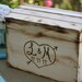 Rustic Card Box Personalized Wedding Engraved Wood (item E10066)