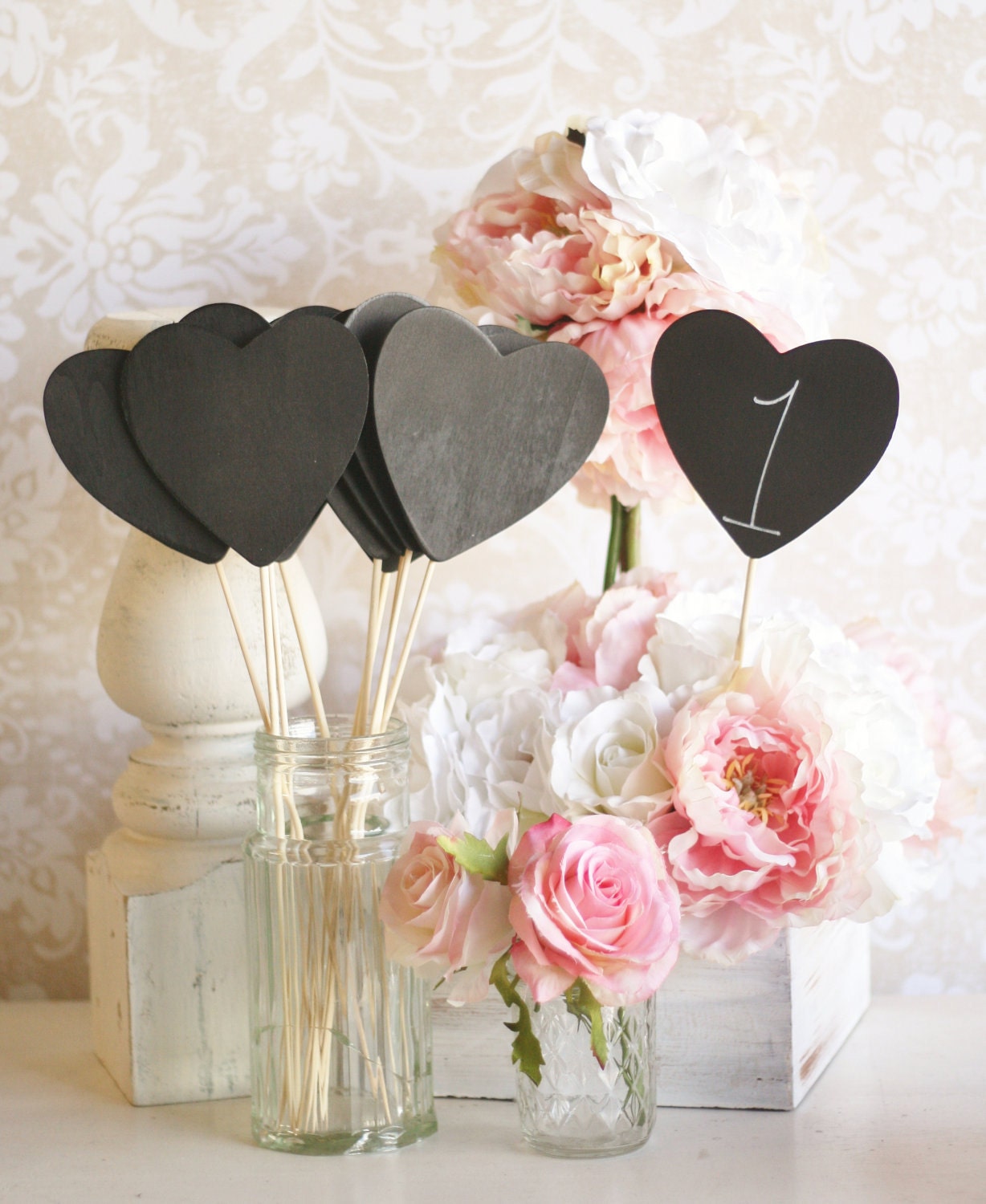 Chalkboard Signs Table Numbers Rustic Wedding Decor SET of 12 (item M10349)