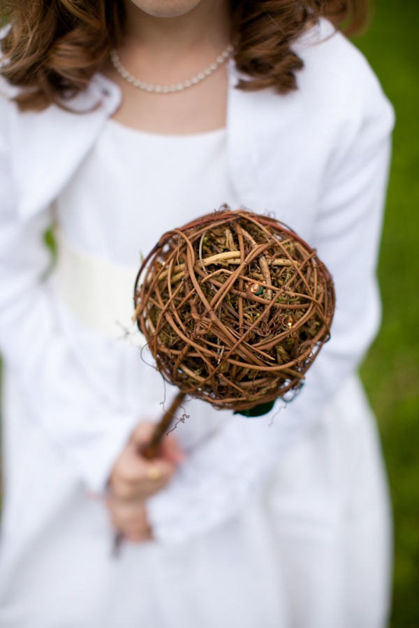 Flower Girl Basket Firefly Lantern Wand Rustic Wedding (item M10468)