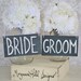 Bride and Groom Chair Signs Rustic Wedding Decor (item P10218)