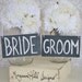 Bride and Groom Chair Signs Rustic Wedding Decor (item P10218)