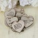 Rustic Wedding Favors Wood Heart Magnets Set of 50