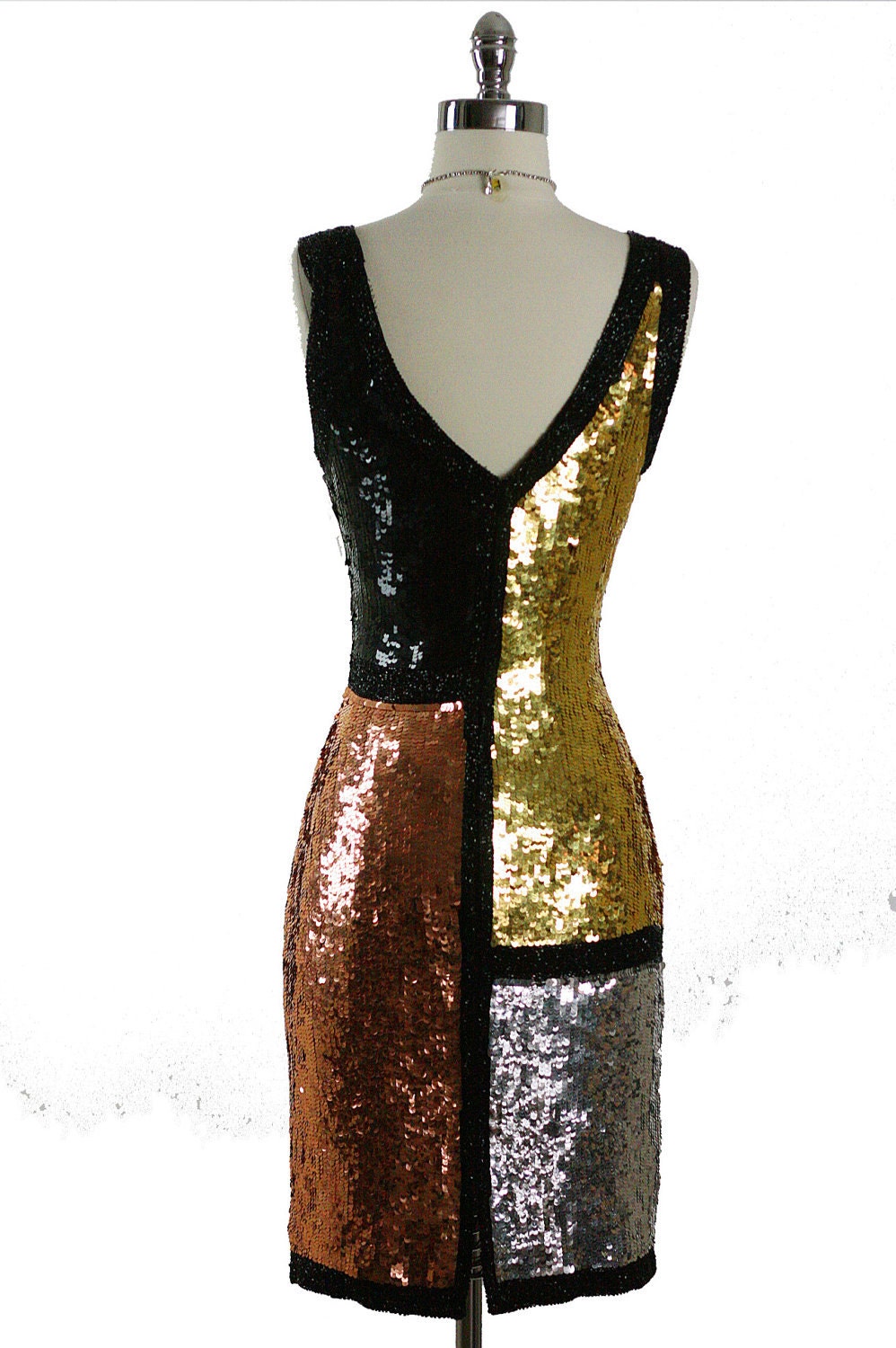 RESERVED Vintage 80s Neiman Marcus NOS  SIlk Sequins Sizzling Hot Party Mini Dress S