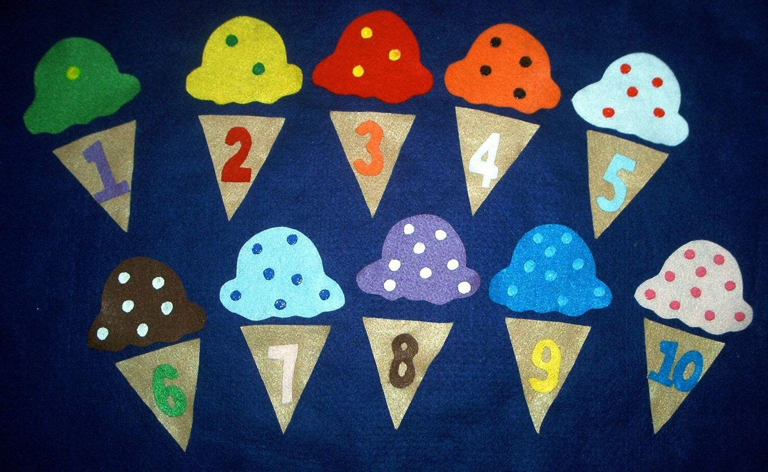 Ice Cream Matching Flannel Board Felt Story Set and BONUS