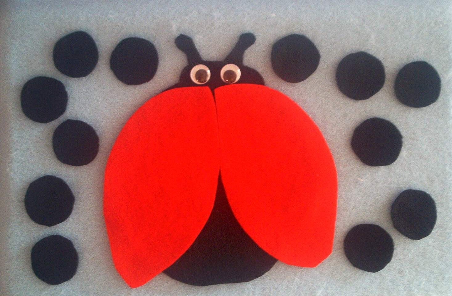 Lucky Ladybug Counting Flannel Board Felt Story Set and BONUS