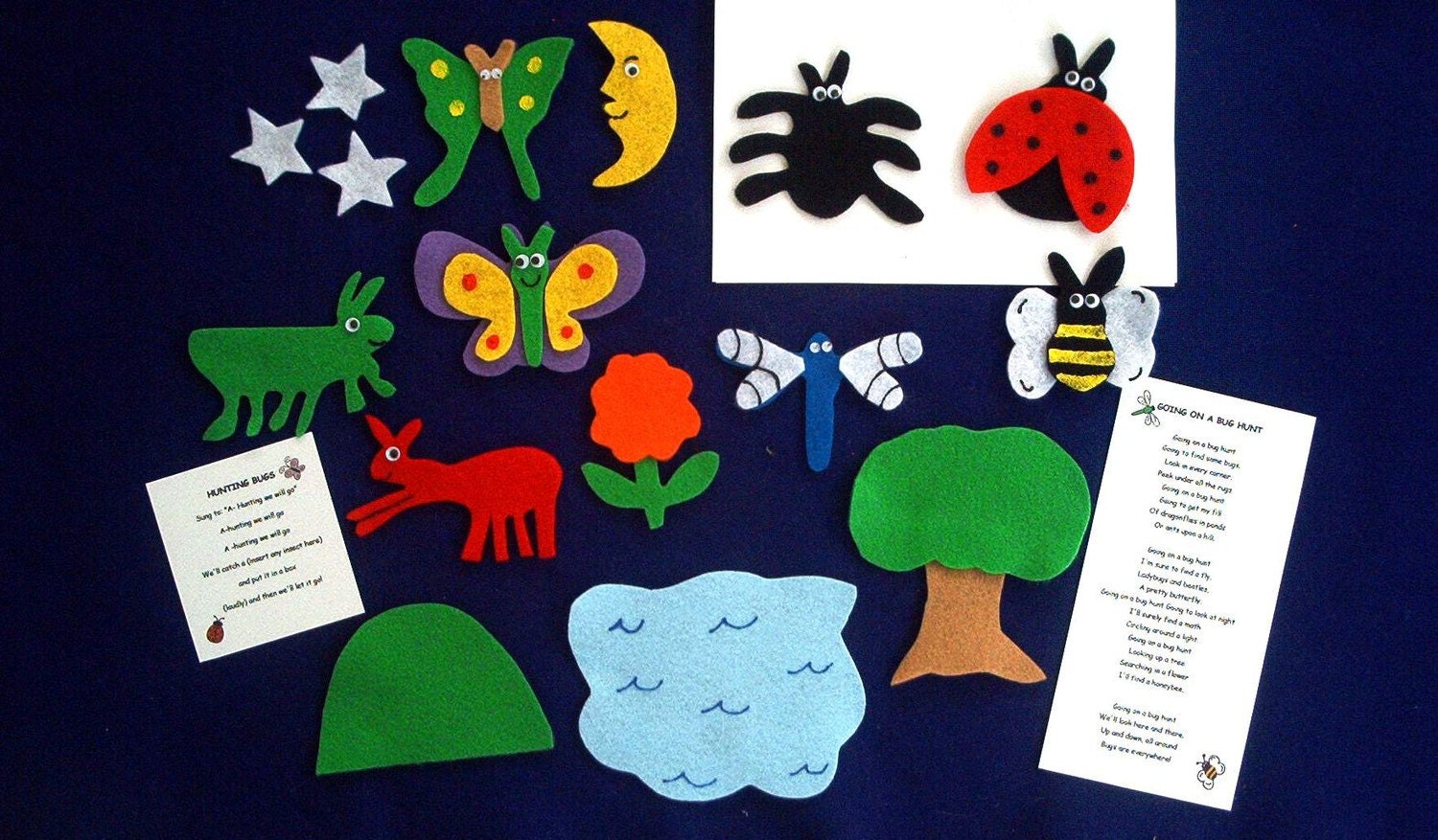 Going on a Bug Hunt Insects Flannel Board Felt Story Set