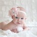 Baby headband - Infant headband - Flower headband - Newborn headband - little girl headbands - Baby girl headband - Pink rose headband