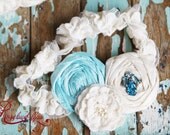 Tiffany Blue Wedding Garter SET