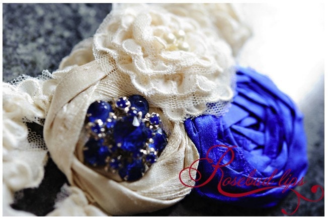 Bridal Garter-Royal and Ruffles