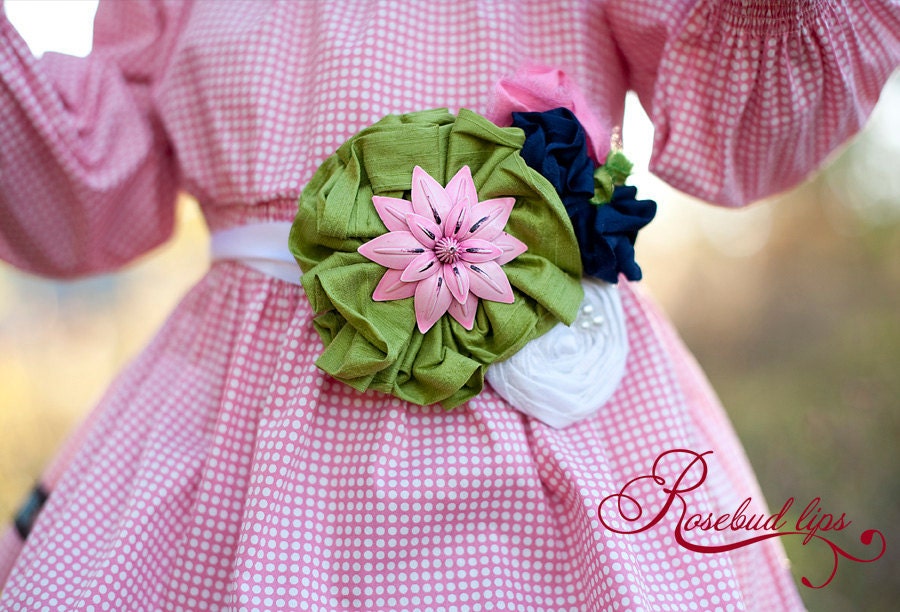 Matilda Jane Sash Rosette Belt- The Pink Lady Belt- M2M