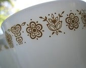 Vintage Pyrex Butterfly Gold Milk Glass Mugs D Handle set of 4