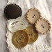 Vintage Chunky Brown Neutral Buttons and Shell Buckle Rustic Natural