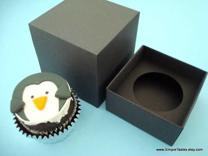 Black Individual Cupcake Box Il_570xn