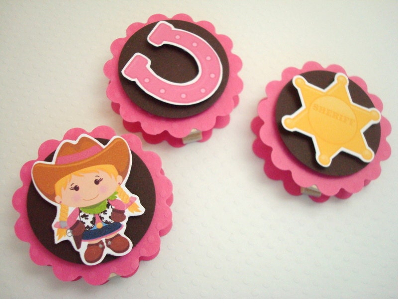 Cowgirl Favor Bag Toppers, Set of Ten