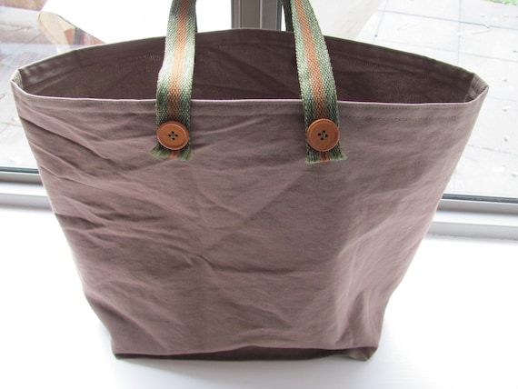 Noa's shopping BAG-------------------100% Cotton------green brown