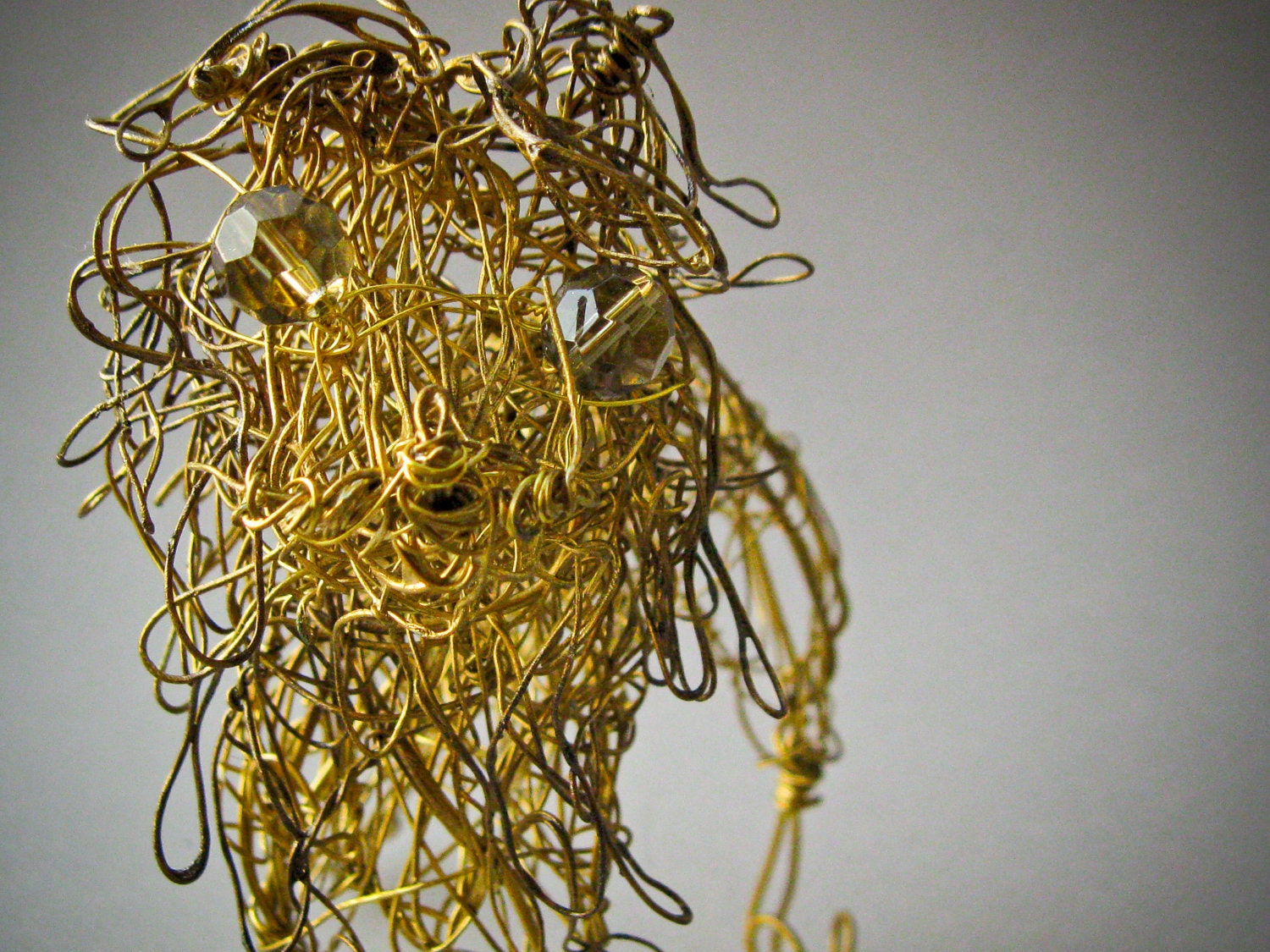 Gold Lion Metal Animal Art Wire Sculpture
