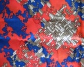 VTG fabric: Silky psychedelic plaid...