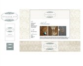 Custom Business Logo Design with Business Card, Blog Header and Background with Web Ad by Reani on Etsy