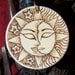 Sacred Marriage - Sun and Moon Pendant in Pyrography on Wood - Made to Order